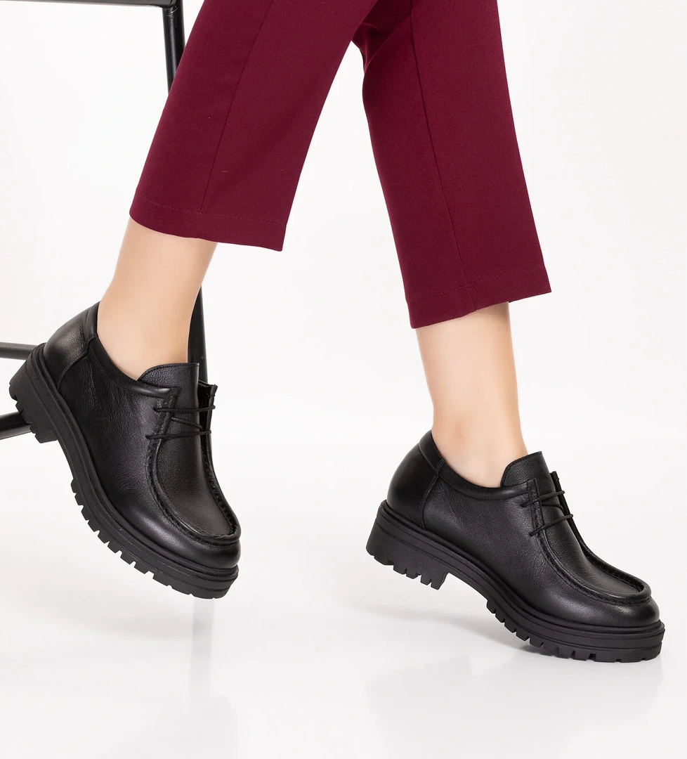 Gondol Hakiki Deri Kalın Taban Hafif Oxford Ayakkabı anl.2420 - Görsel 1