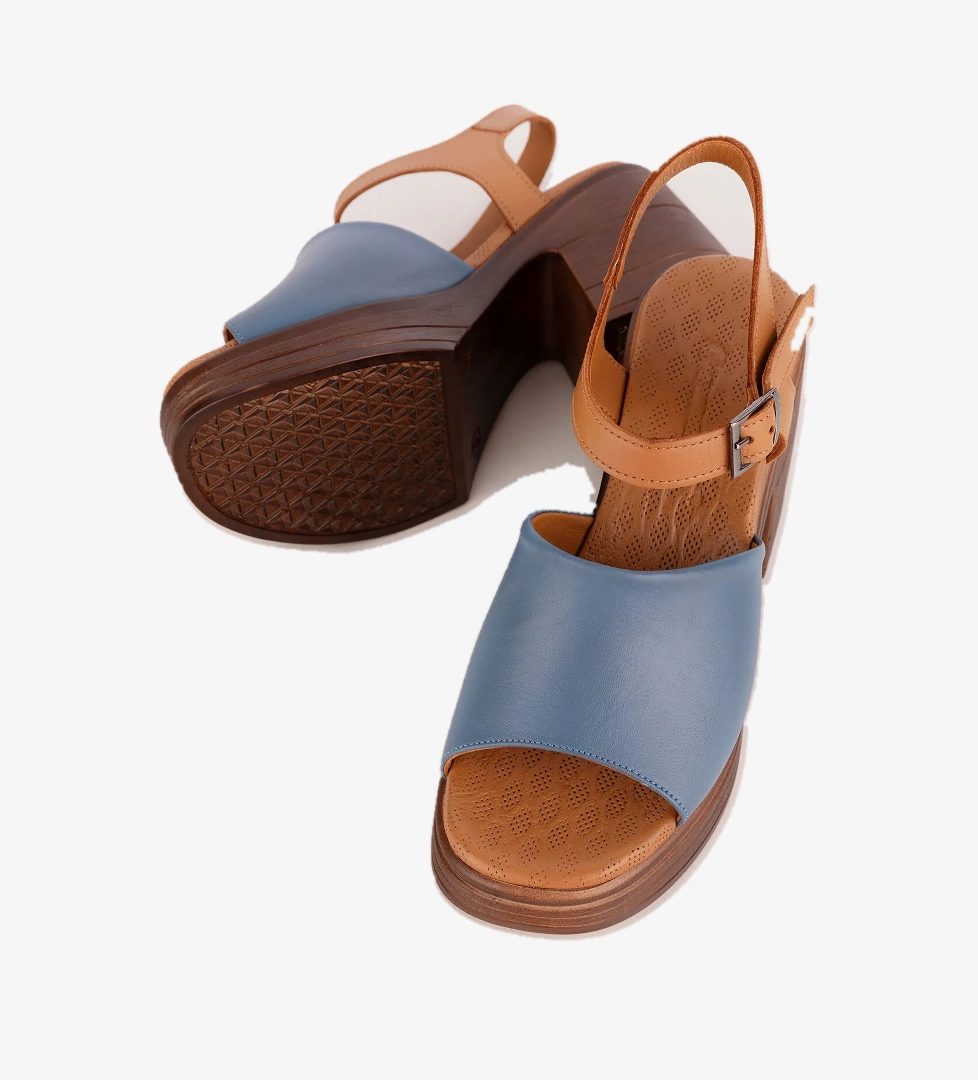 Gondol Kadın Hakiki Deri Platform Topuklu Sandalet msa.34 - Görsel 1