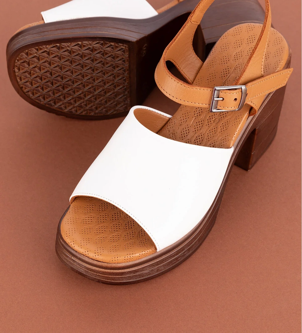 Gondol Kadın Hakiki Deri Platform Topuklu Sandalet msa.34