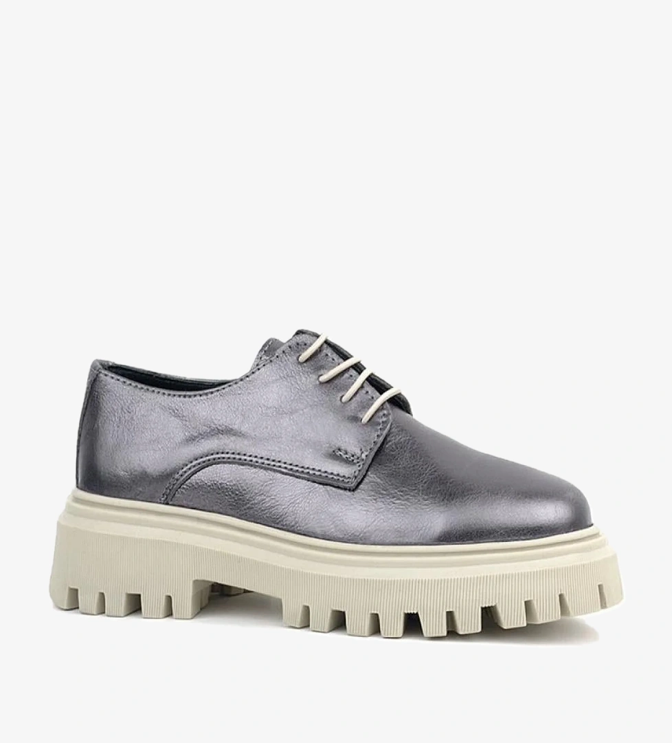 Rakerplus Platin Hakiki Deri Bağcıklı Oxford Günlük Ayakkabı model görseli