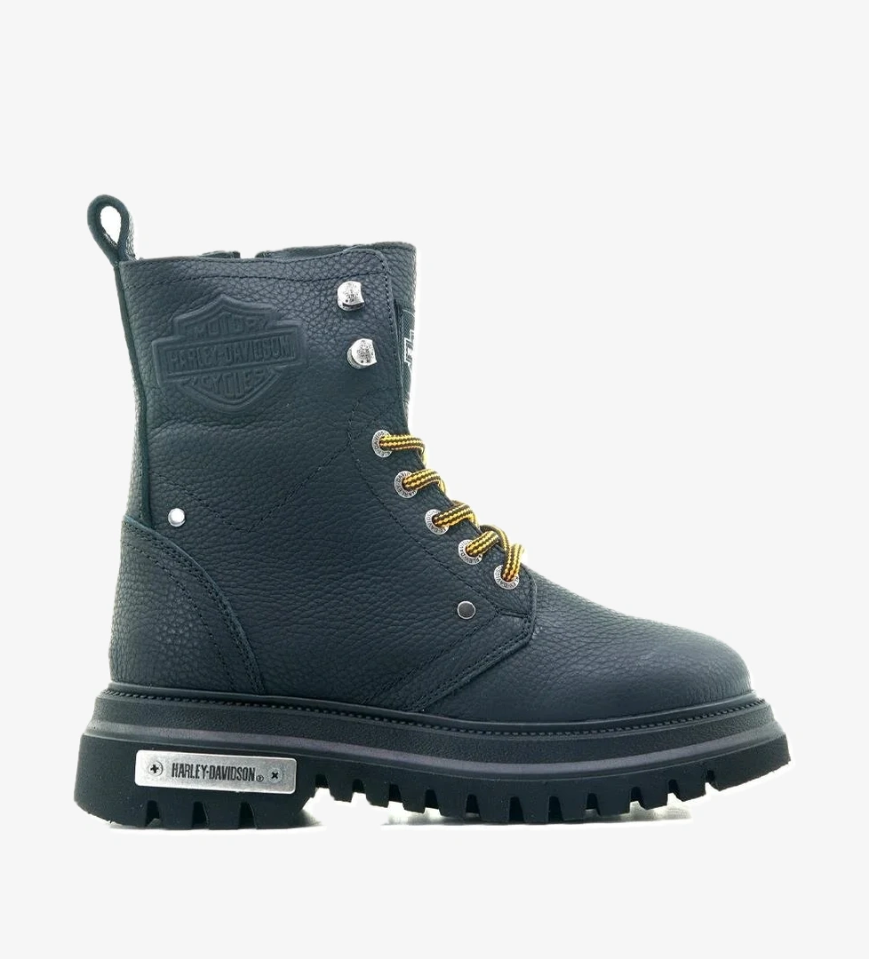 HARLEY DAVİDSON DEARIE UNISEX HAKİKİ DERİ GÜNLÜK POSTAL BOT (36-40) 23K 026Z100029 U SİYAH FLOTER - Görsel 1