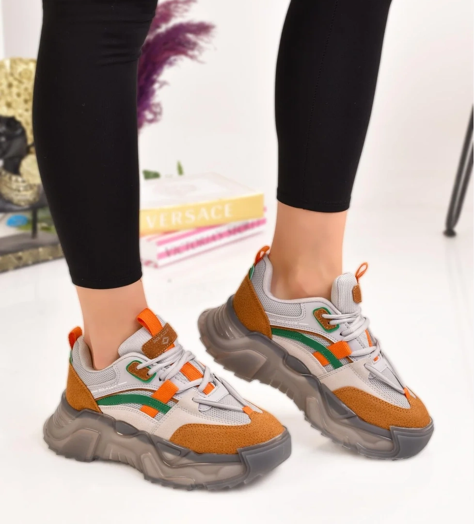 Kadın Özel Tasarım Esnek Yüksek Taban Spor Ayakkabı Sneaker