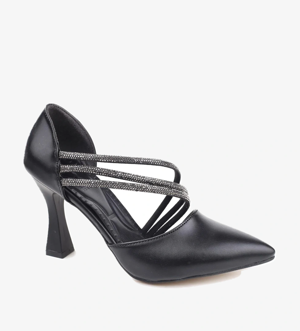 Ceylan 3560 Kadın 9 Cm Topuklu Taşlı Stiletto Ayakkabı model görseli