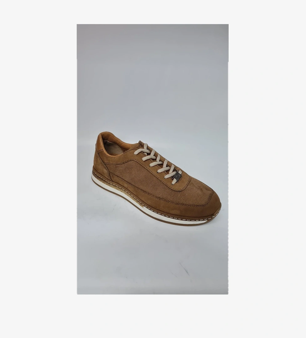 Komçero Komcero Bağlı Nokta Lazer Baskılı Kauçuk Taban Hakiki Deri Ayakkabı Y1480-3024 model görseli