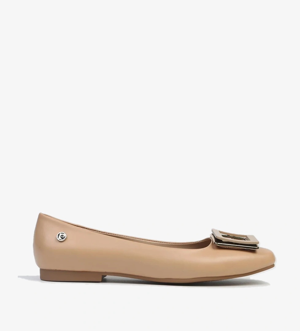 ® | PC-53104- 3592 Bej Cilt-Kadın Babet Günlük Ayakkabı