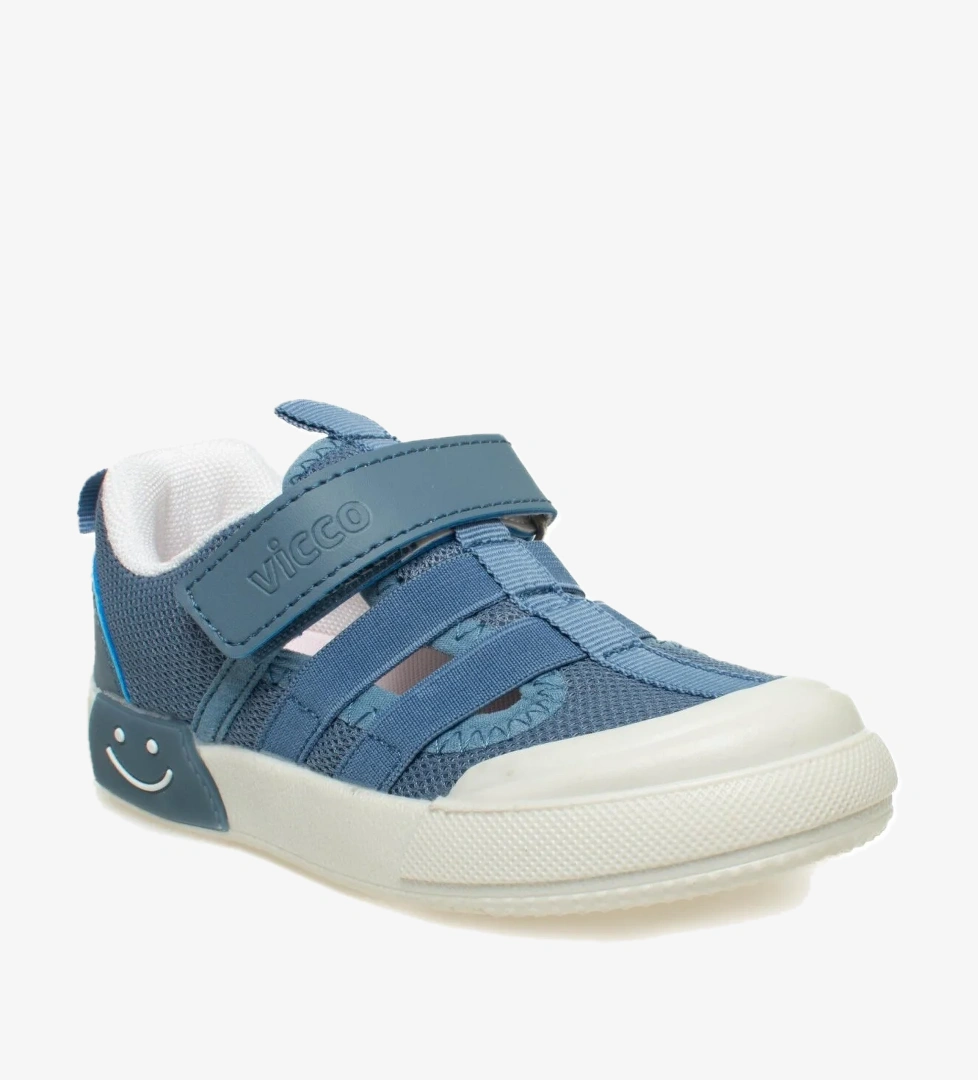 346.B24Y145 Momo Bebe Işıklı Mavi Çocuk Ayakkabı - Görsel 1