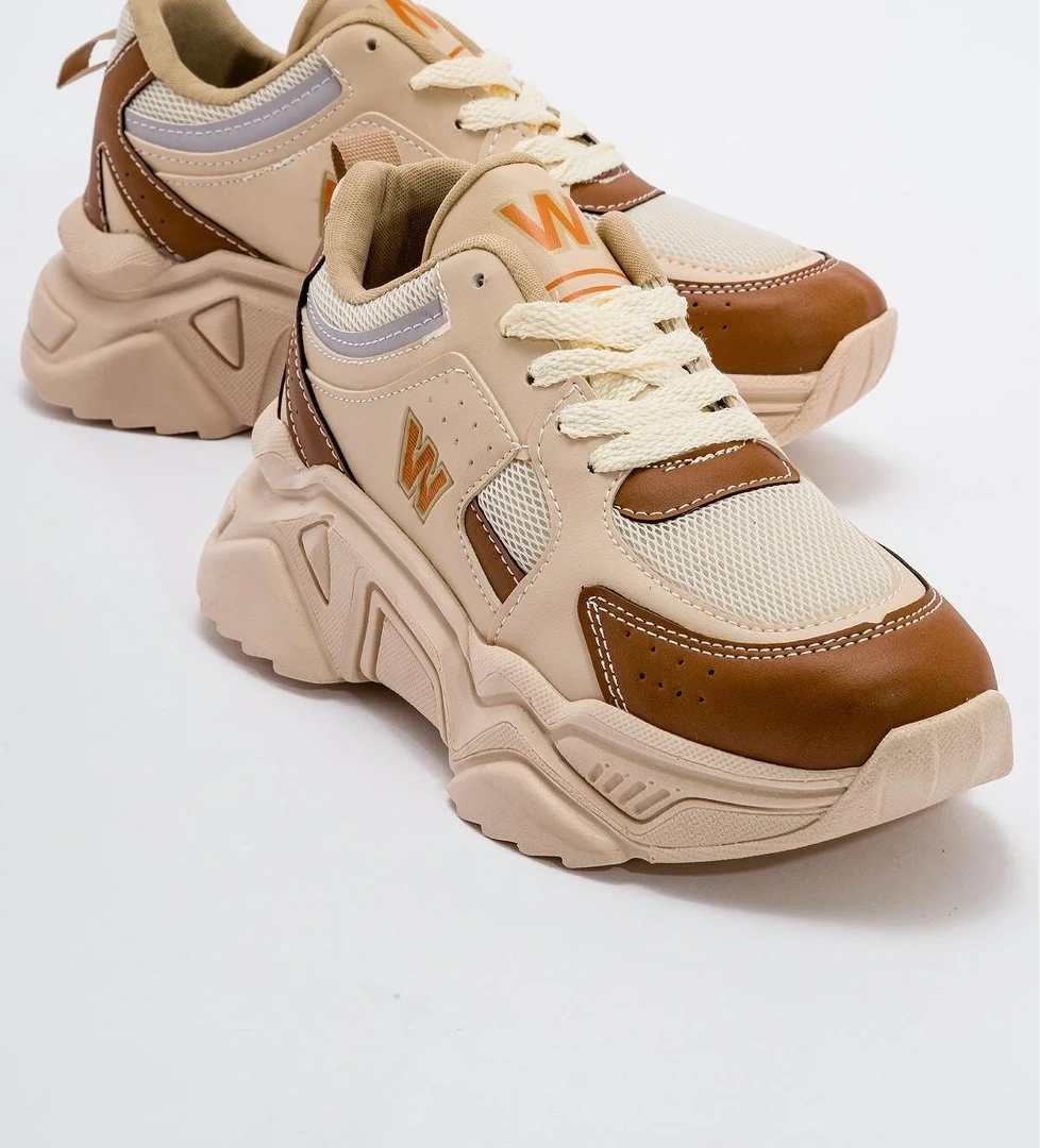 Kadın Spor Ayakkabı BEJ TABA - Görsel 1