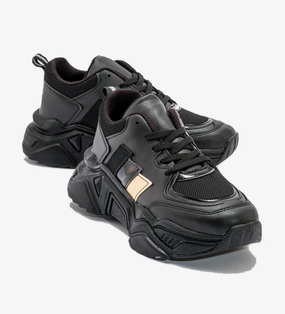 Kadın Anorak Spor Ayakkabı SİYAH ALTIN - Görsel 1