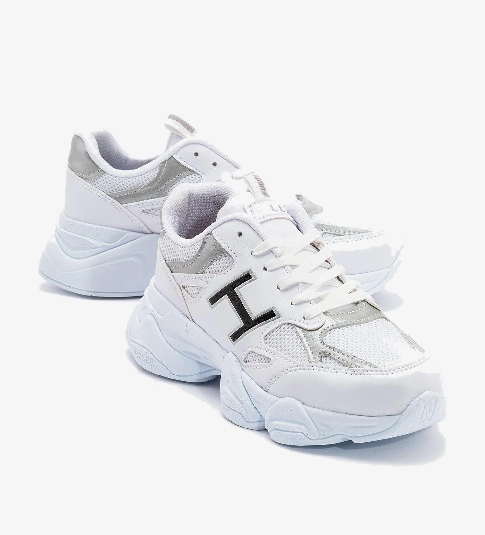 Kadın Anorak Spor Ayakkabı BEYAZ GÜMÜŞ