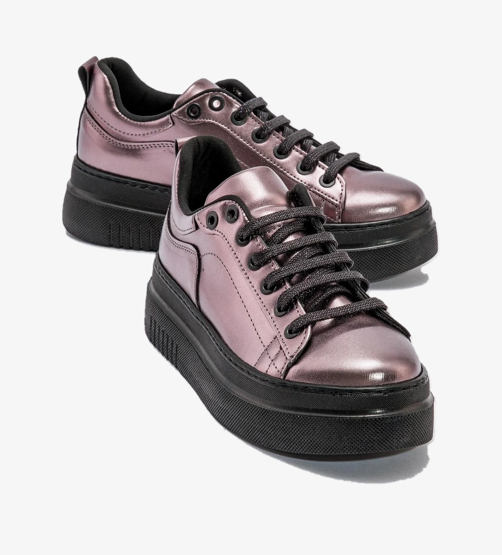 Kaydırmaz Kadın Spor Ayakabı PLATİN SİYAH - Görsel 1