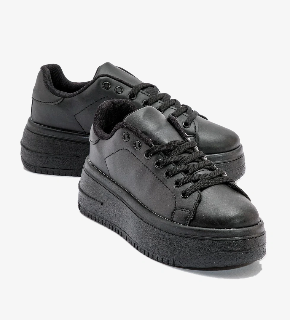 Kadın Anorak Spor Ayakkabı SİYAH CİLT