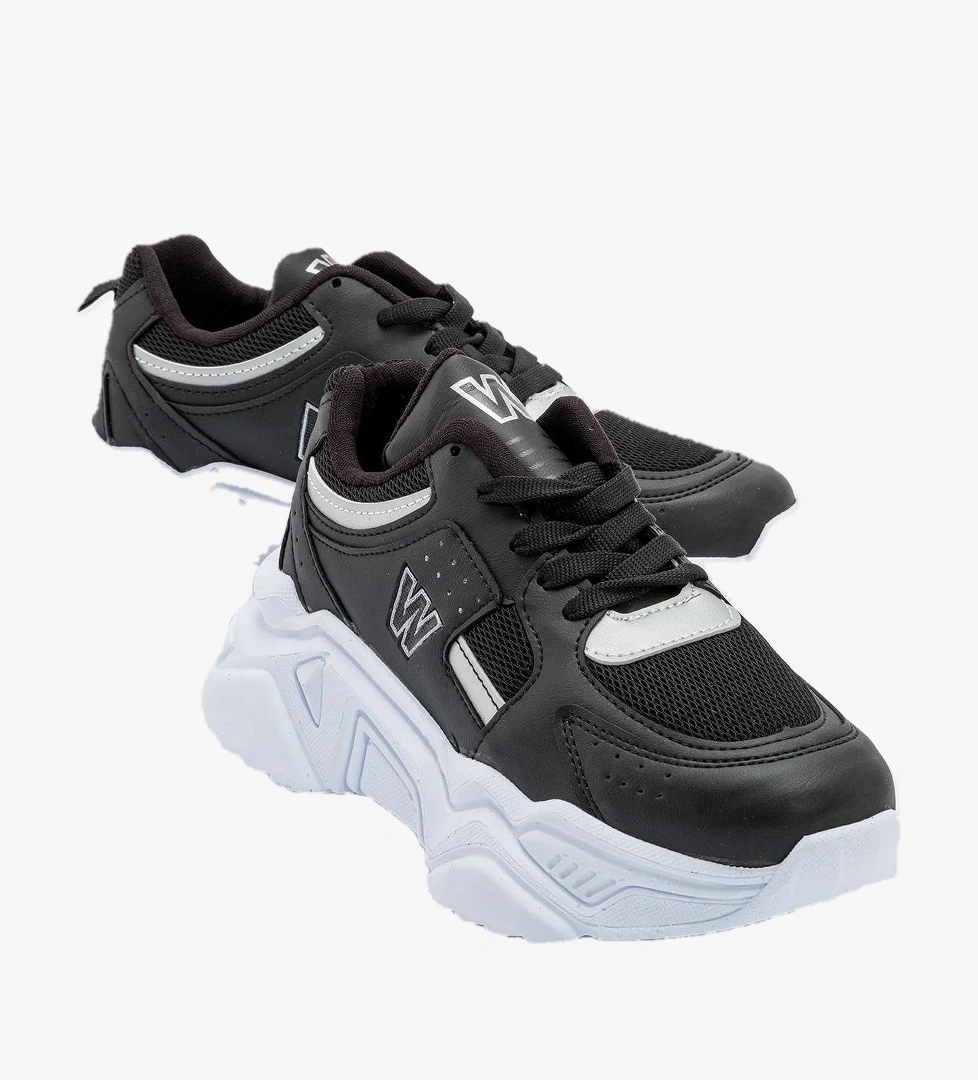 Kadın Spor Ayakkabı SİYAH BEYAZ