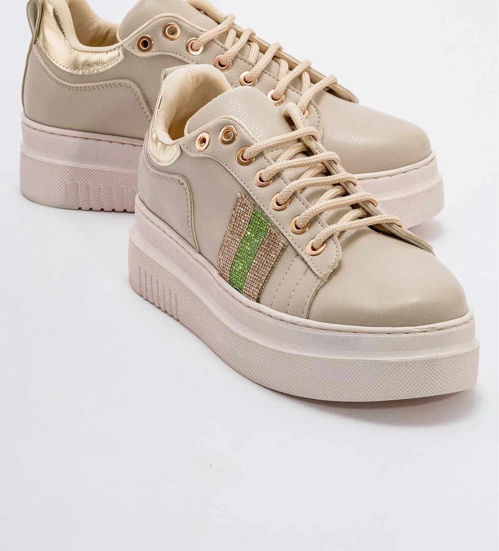 Kaydırmaz Kadın Spor Ayakkabı TEN CİLT