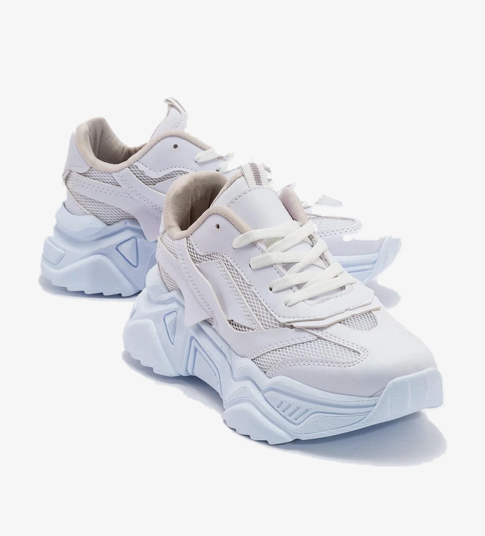 Kadın Anorak Spor Ayakkabı BEYAZ BEYAZ