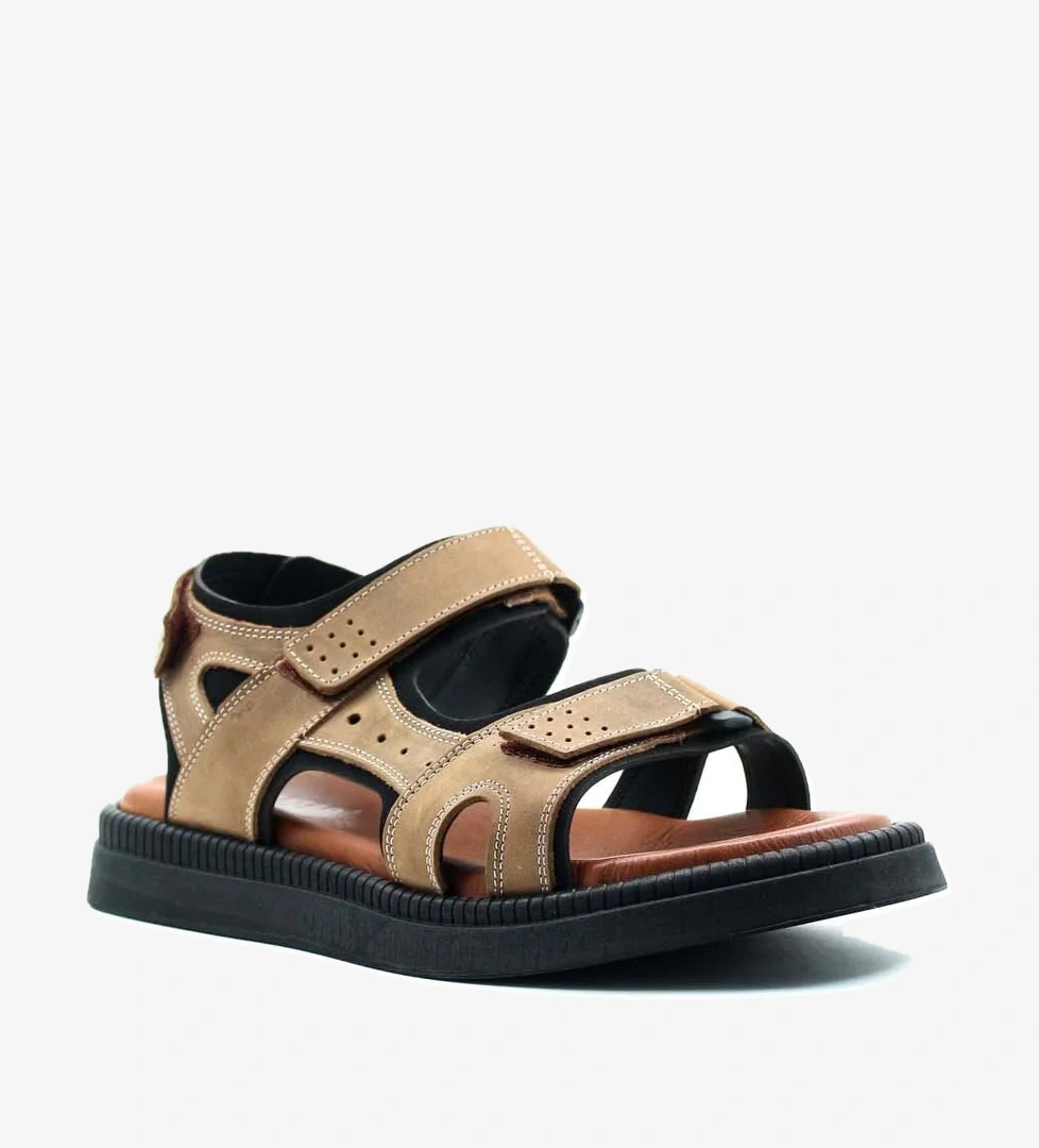 Hakiki Deri Erkek Klasik Sandalet 018MAG422-609 - Görsel 1