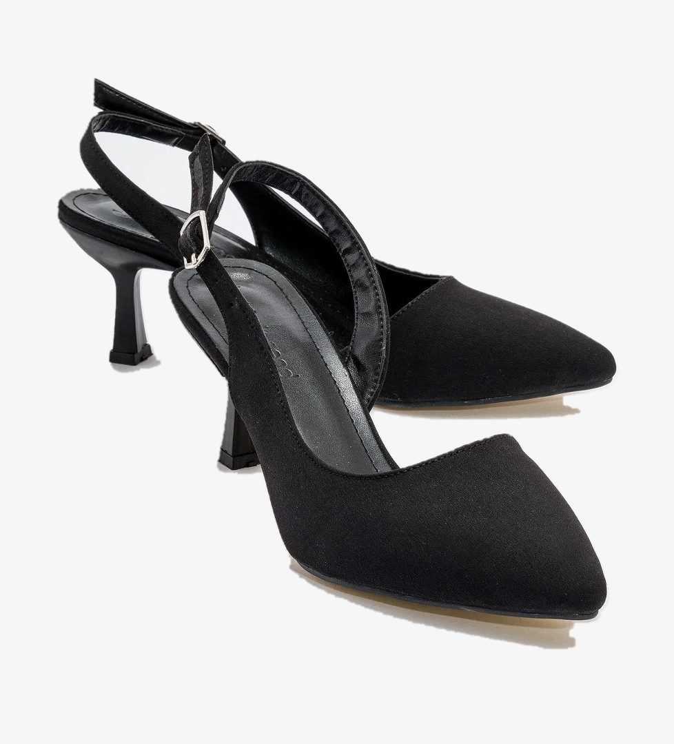 Kadın Topuklu Ayakkabı SİYAH KOT - Görsel 1