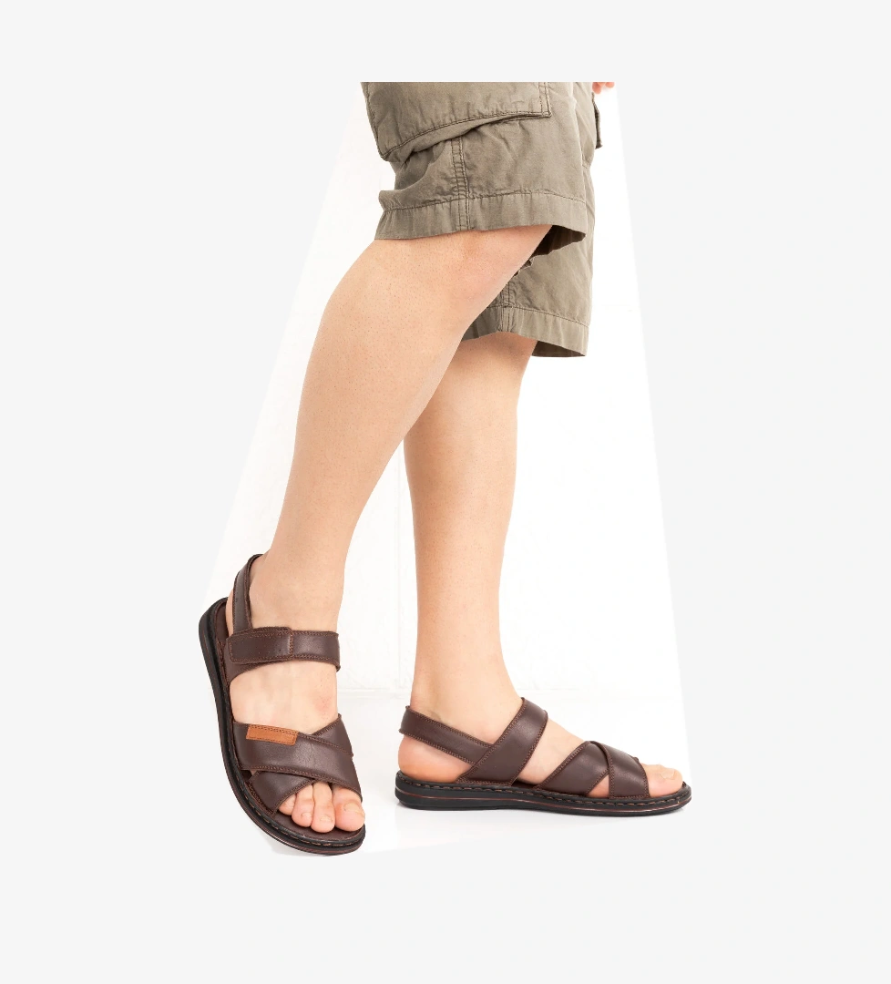 Gondol Kundura Gondol Hakiki Deri Anatomik Taban Erkek Sandalet Kml.119 model görseli