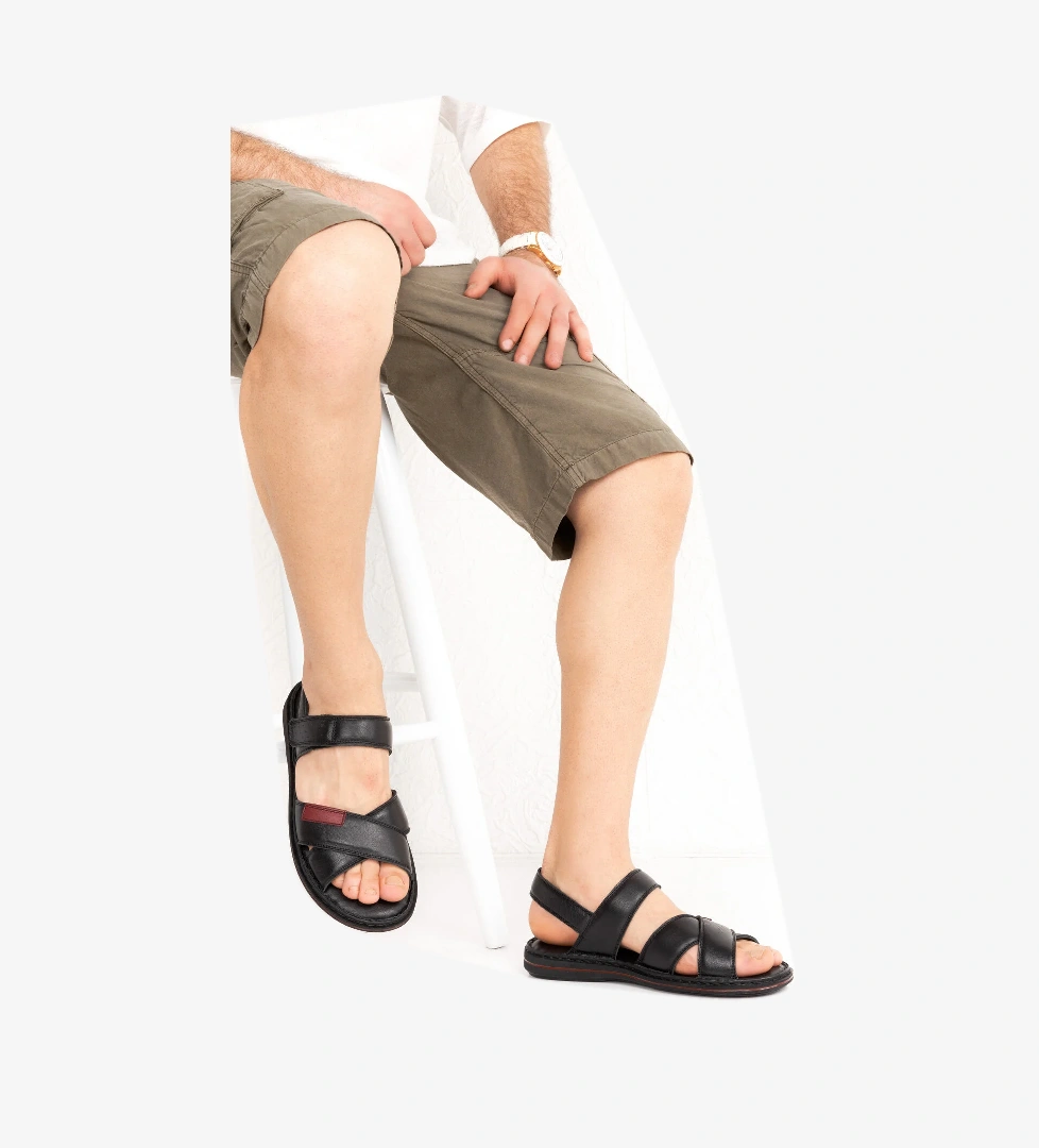 Gondol Hakiki Deri Anatomik Taban Erkek Sandalet kml.119