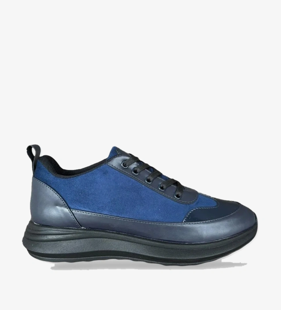 Bağcıklı Kadın Spor Sneaker Ayakkabı LACİVERT