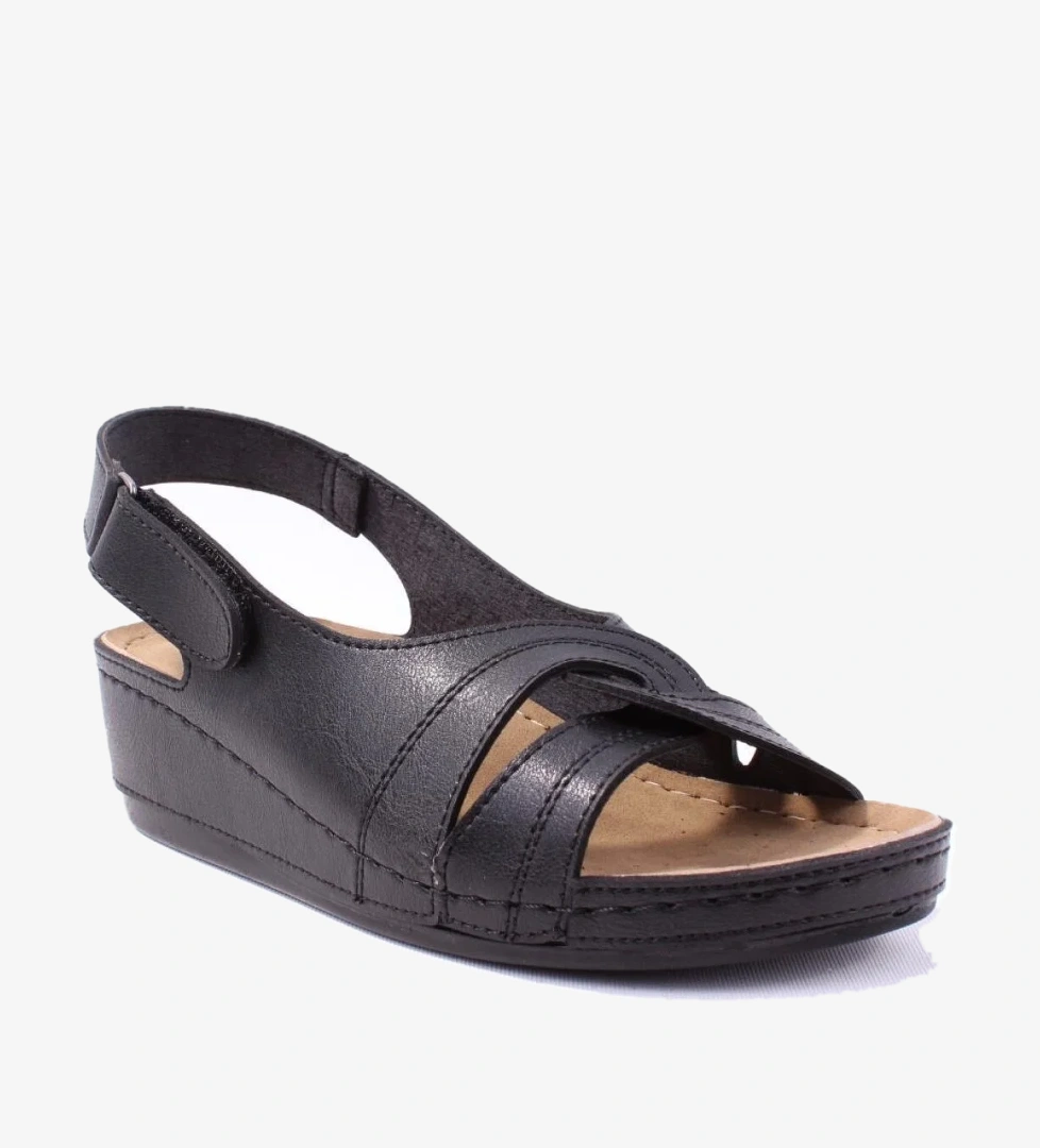 DZA37-1817 Siyah Günlük Ortopedik Kadın Sandalet