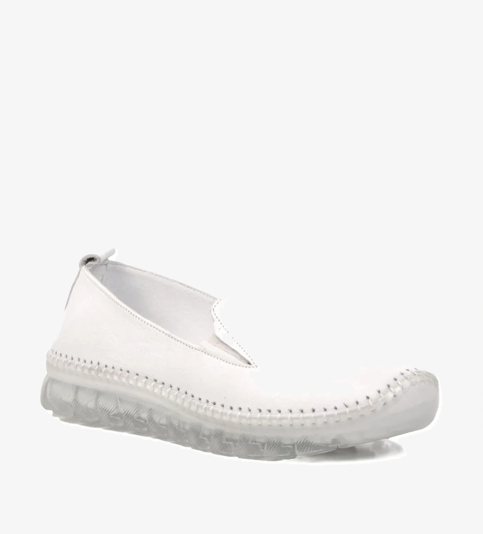 9059 Beyaz Hakiki Deri Kadın Günlük Ayakkabı