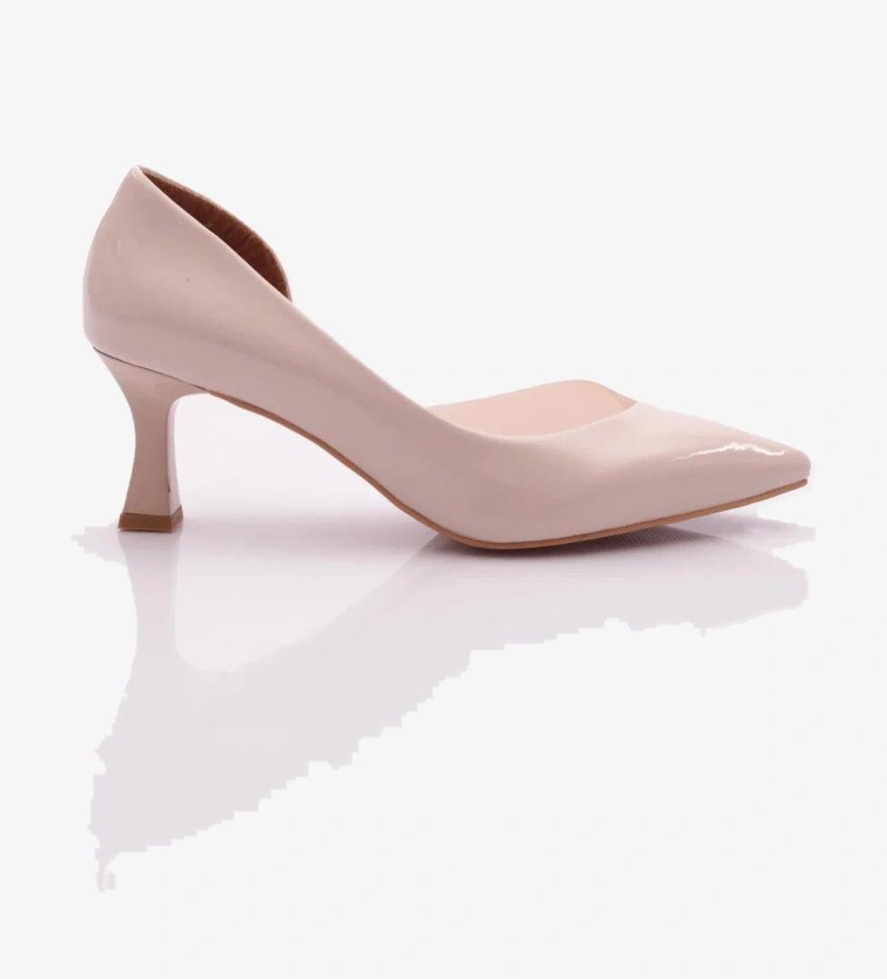 Dgn 353 Kadin Yani Transparan Sivri Burun Parmak Dekolteli Topuklu Ayakkabi model görseli