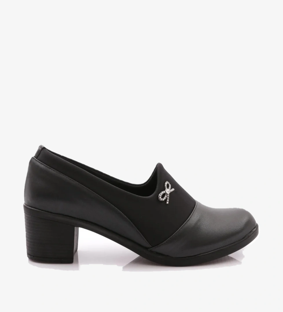 23032 Kadin Kurdela Desenli Topuklu Ayakkabi