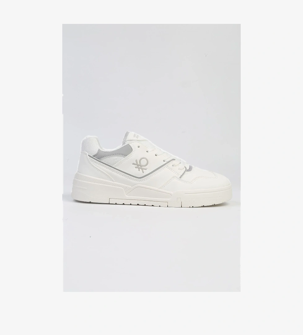 Benetton ® | Bni-10081 Beyaz Gri-i̇thal Yesil -i̇thal Kadın Spor Ayakkabı model görseli