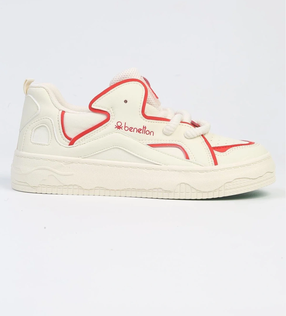 ® | BNI-10100 Bej Kirmizi -İthal Kadın Spor Ayakkabı