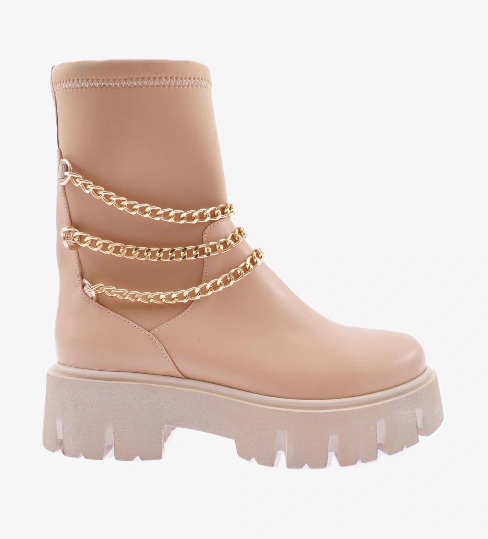 Es806 Kadin Kalin Zincir Aksesuarli Bot