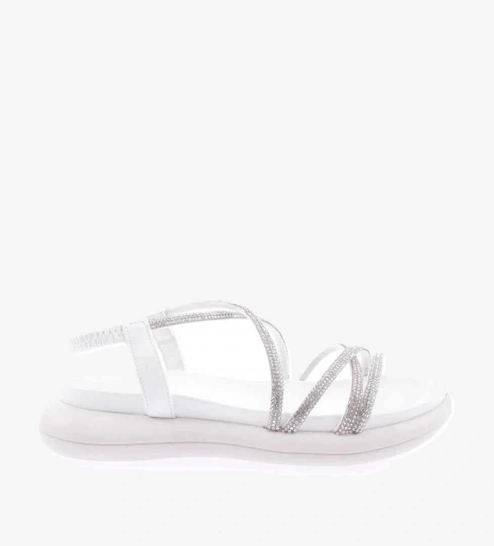 5046-22Y Kadin Çapraz İp Bantli Sandalet