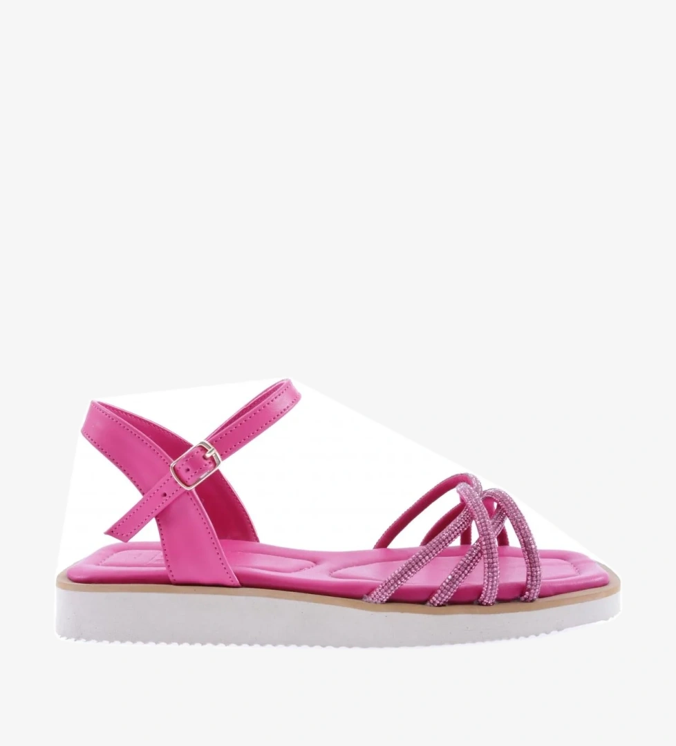 535-23Y Kadin Çapraz Silver Taşli Sandalet