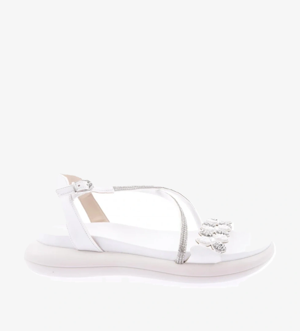 5053-22Y Kadin Aksesuar Bantli Bilekten Bağlamali Sandalet - Görsel 1