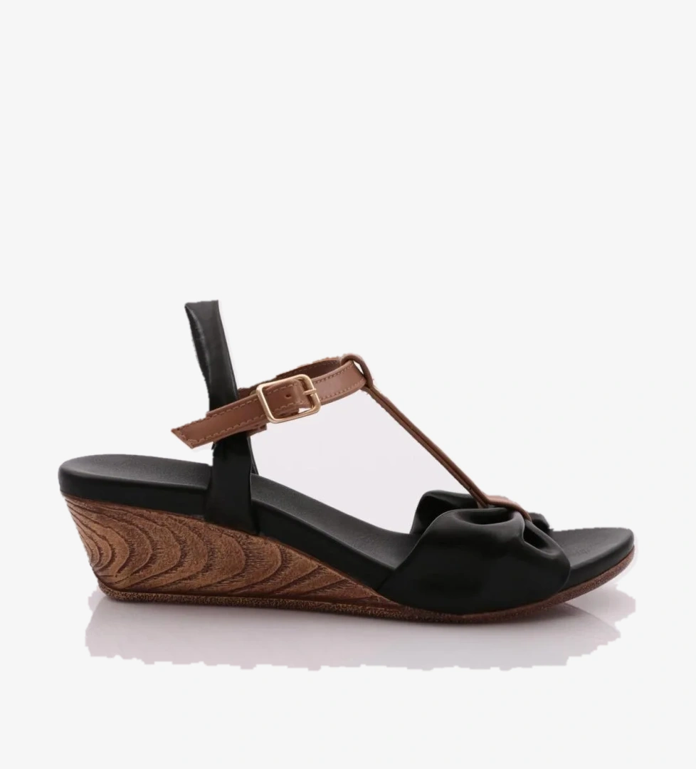 1512 Kadin Kalin Topuk Sandalet - Görsel 1