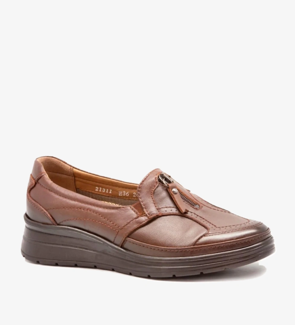 Polına-H 21311 Deri Comfort Ss Kadın Ayakkabı - Görsel 1