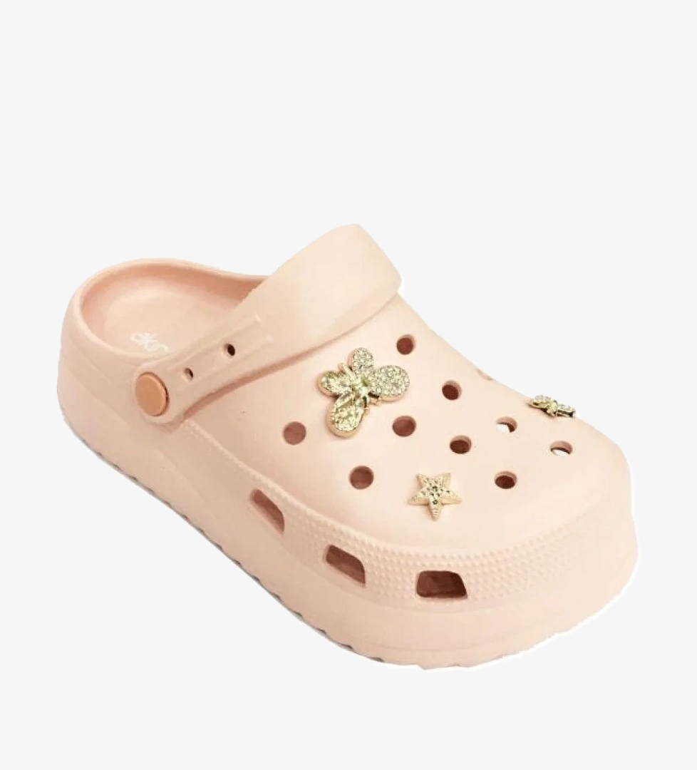 Akınal E428-24 Medical Sabo Taşlı Kadın Terlik Somon - Görsel 1