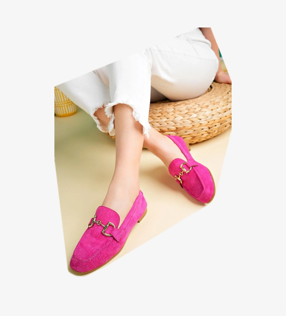 MONA Garantili Metal Tokalı Deri Kadın Loafer Günlük Ayakkabı