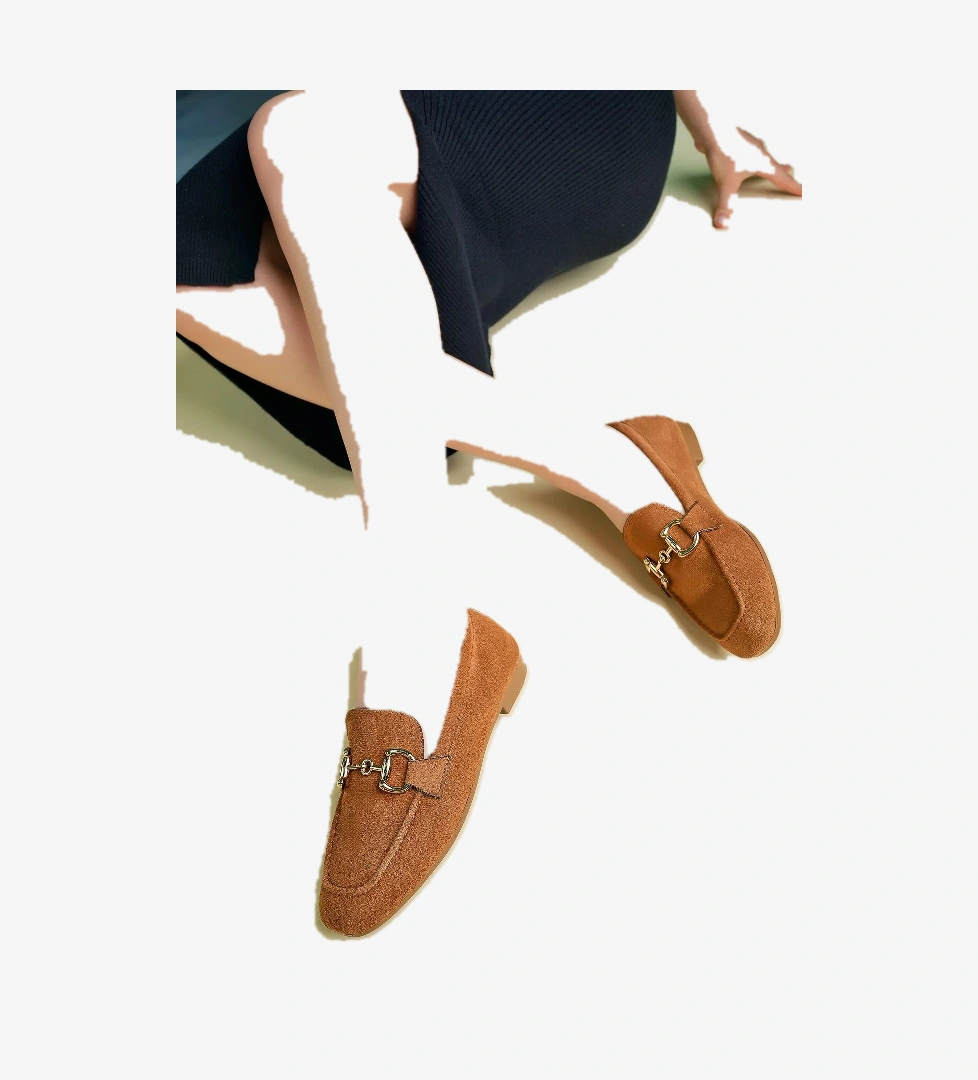 MONA Garantili Metal Tokalı Deri Kadın Loafer Günlük Ayakkabı