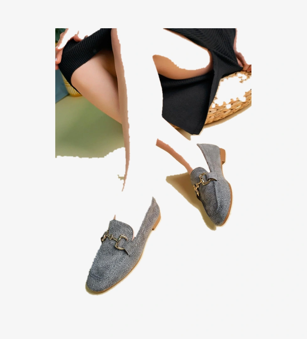 MONA Garantili Metal Tokalı Deri Kadın Loafer Günlük Ayakkabı