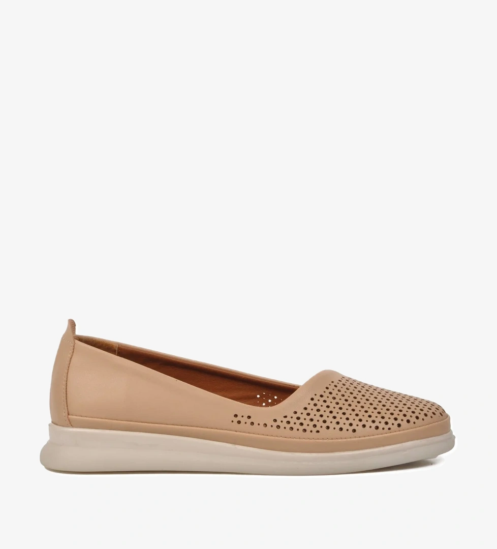 447018 Bej Kadın Günlük Ayakkabı