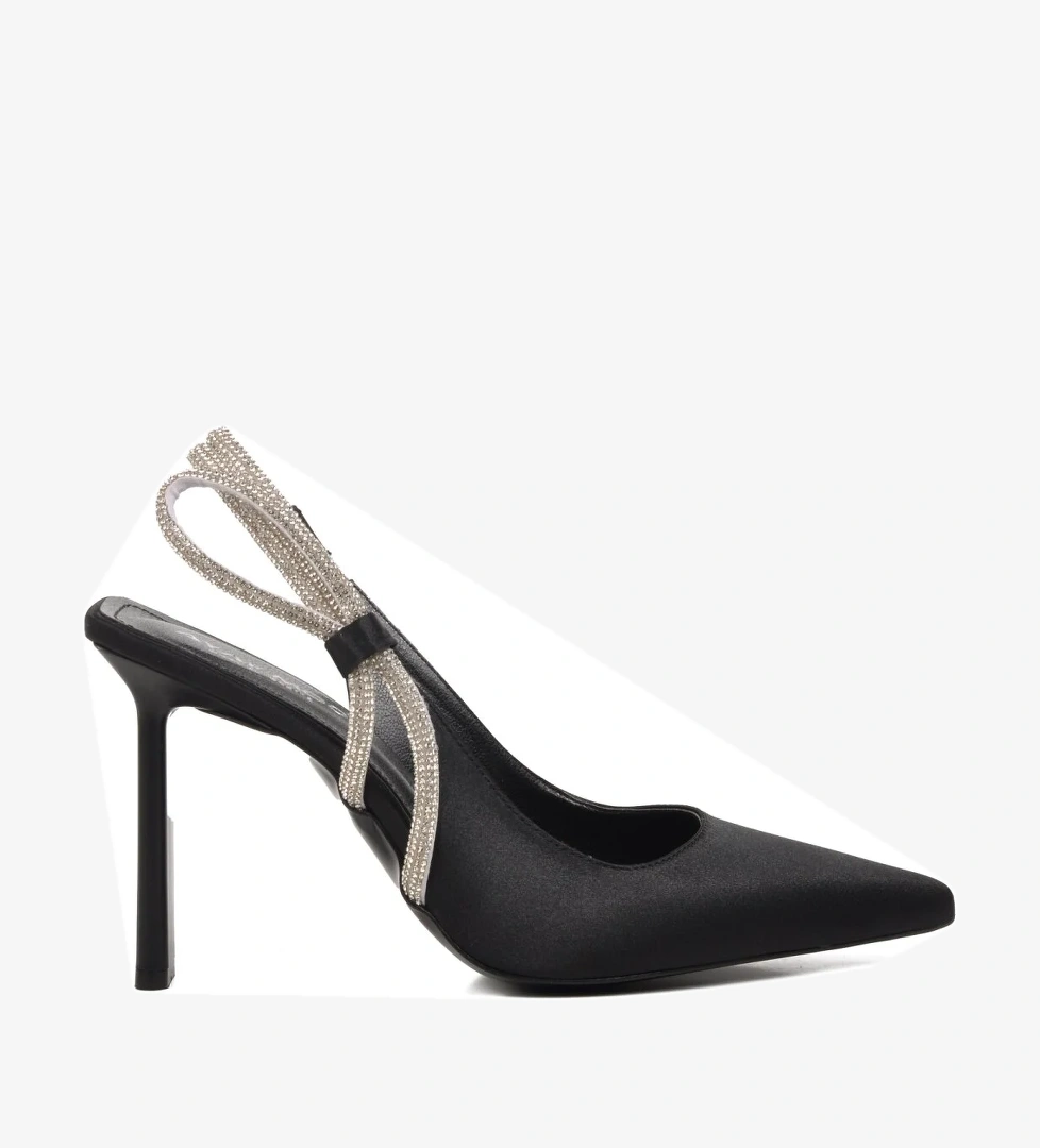 Ayakmod 298225 Siyah Gümüş Kadın Abiye Ayakkabı model görseli