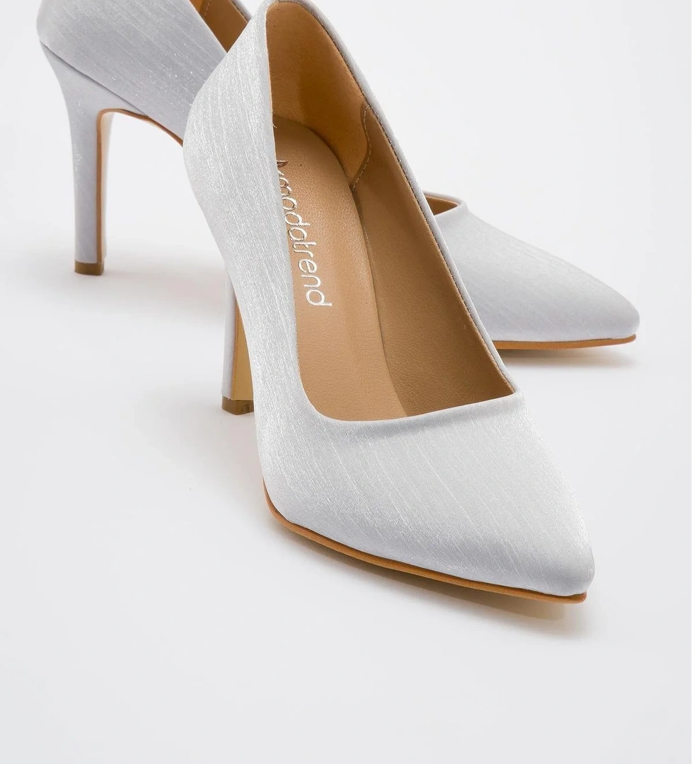 Kadın Stiletto GÜMÜŞ ÇİZGİLİ