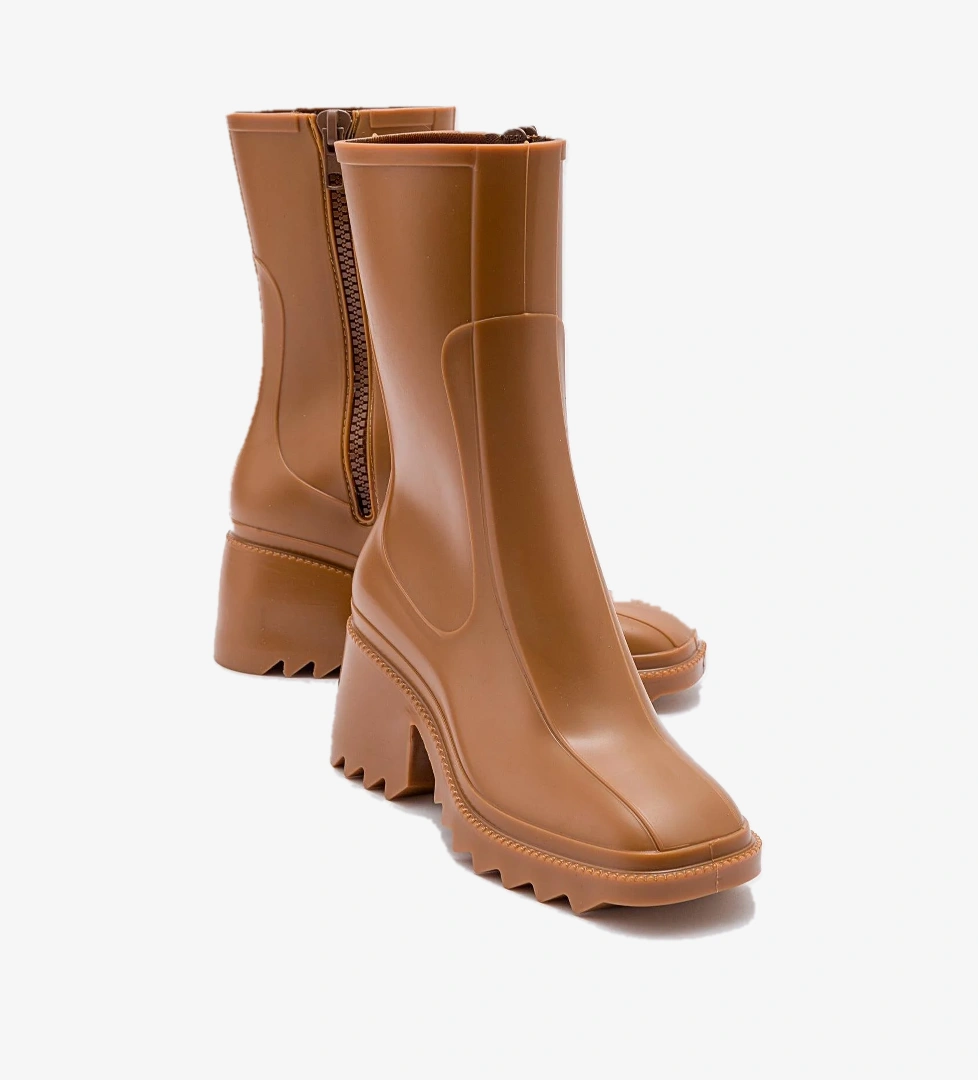 Kadın Fermuarlı Yağmur Botu TABA