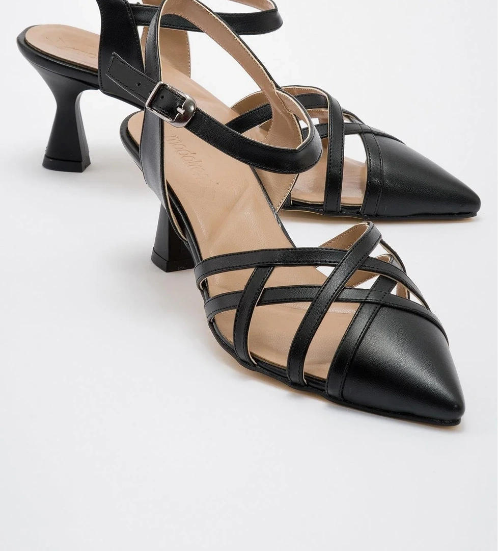 Ccway Kadın Stiletto Ayakkab SİYAH CİLT model görseli
