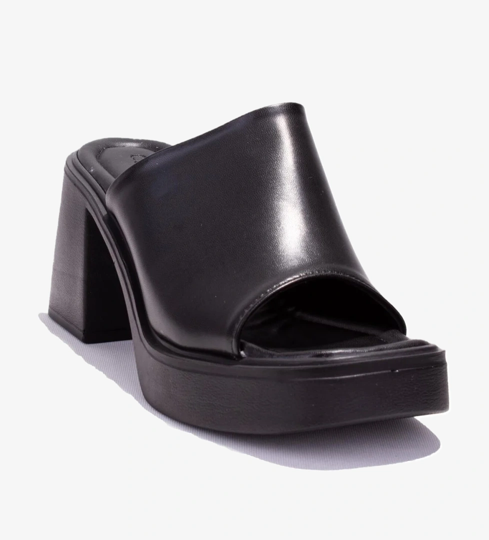 DZA07-890201 Siyah Spor Topuklu Kadın Terlik