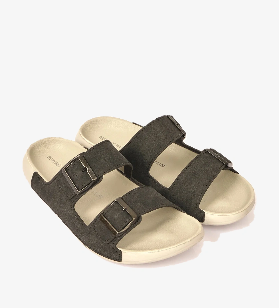 Kemer Detaylı Siyah Erkek Terlik PO-1131