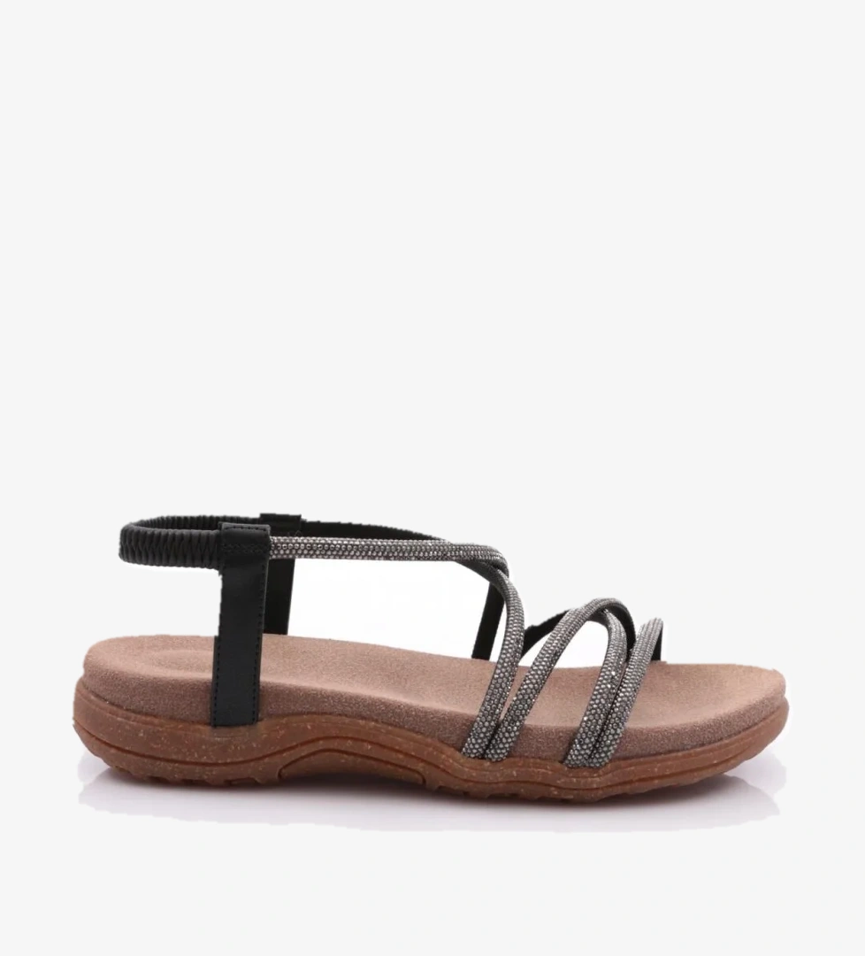 Dgn 2546 Kadin Kristal Taş İpli Sandalet model görseli