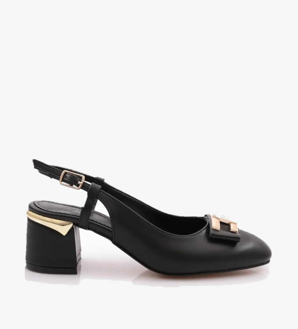 Dgn 24140 Kadin Taş Tokali Topuklu Ayakkabi model görseli