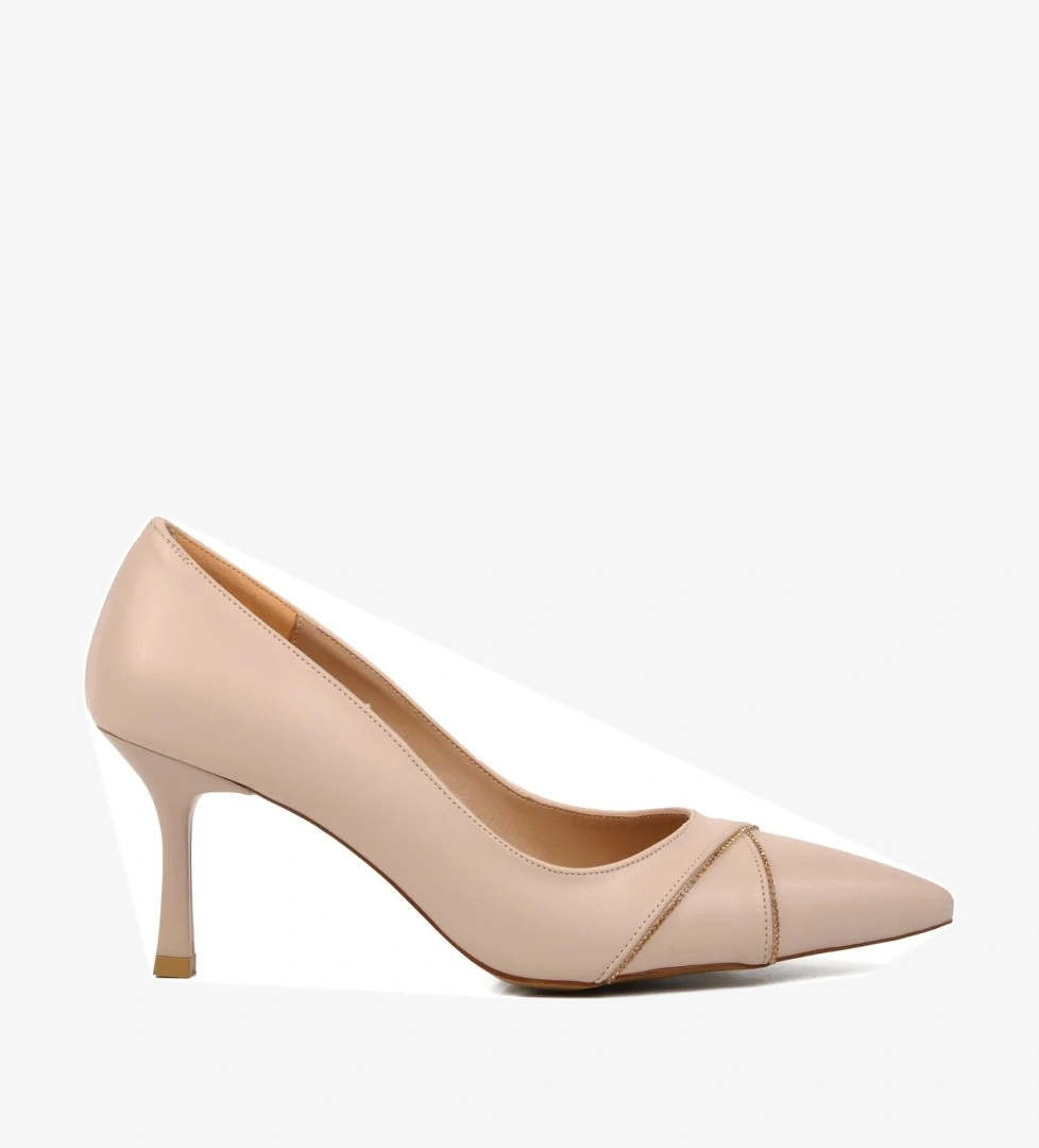 248154 Bej Kadın Stiletto - Görsel 1