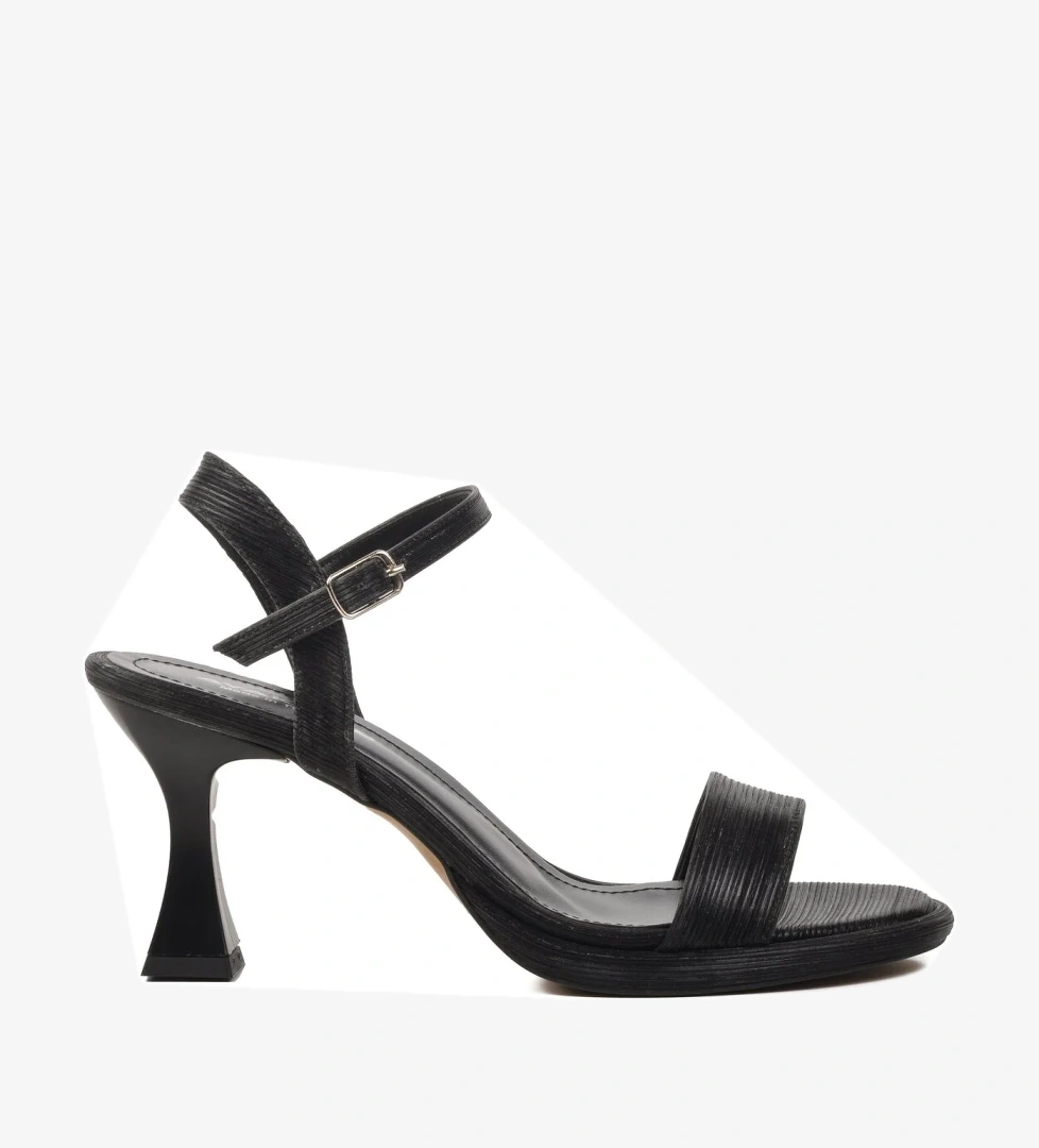 336472 Siyah Kadın Topuklu Sandalet - Görsel 1